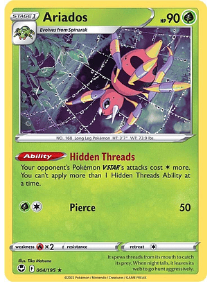 Ariados - 004/195 - Holo Rare STP