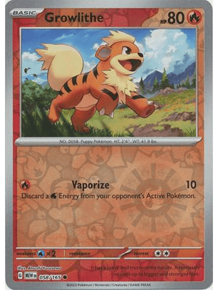 Growlithe - 058/165 - Common 