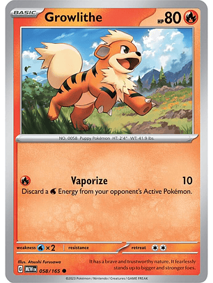 Growlithe - 058/165 - Common 