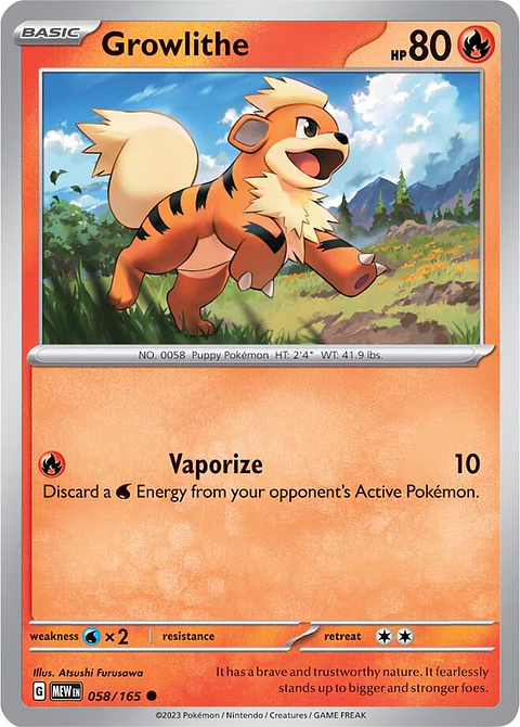 Growlithe - 058/165 - Common 
