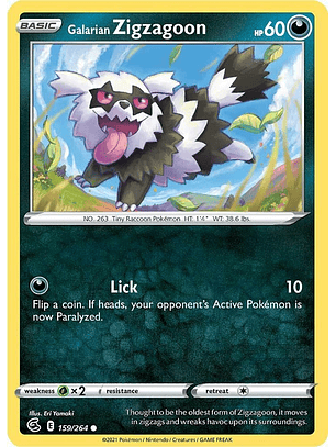Galarian Zigzagoon - 159/264 - Common