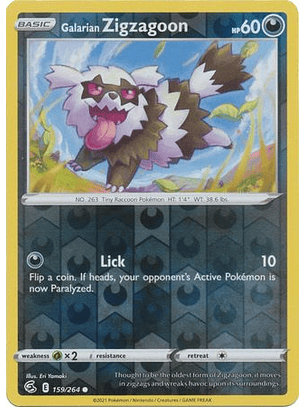 Galarian Zigzagoon - 159/264 - Common