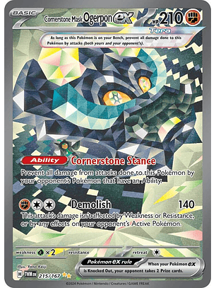 Cornerstone Mask Ogerpon ex - 215/167 - Special Illustration Rare - TWM