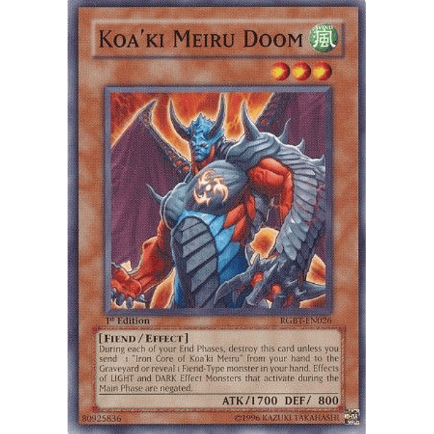 Koa'ki Meiru Doom - RGBT-EN026 - Common