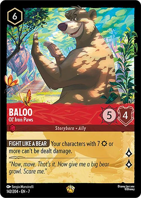 Baloo - Ol' Iron Paws - 142/204 - Legendary - 7 