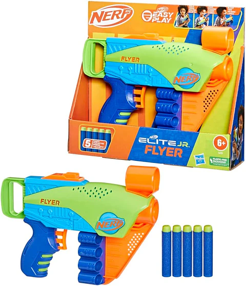 Nerf Elite Jr: Flyer 5X Lanzador De Dardos 