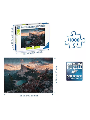Rompecabezas Atardecer Montaña 1000 piezas Nature Ravensburger (caja golpeada)