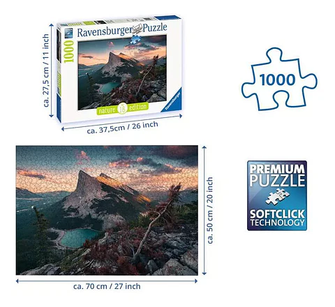 Rompecabezas Atardecer Montaña 1000 piezas Nature Ravensburger (caja golpeada)