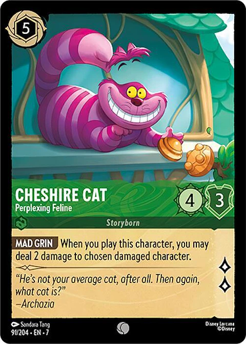 Cheshire Cat - Perplexing Feline - 91/204 - Common - 7 