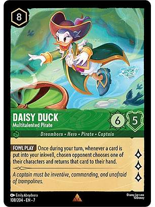 Daisy Duck - Multitalented Pirate - 108/204 - Rare - 7 
