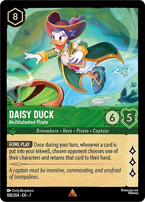 Daisy Duck - Multitalented Pirate - 108/204 - Rare - 7 