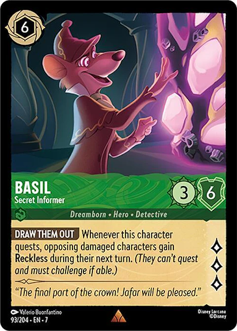 Basil - Secret Informer - 93/204 - Rare - 7 