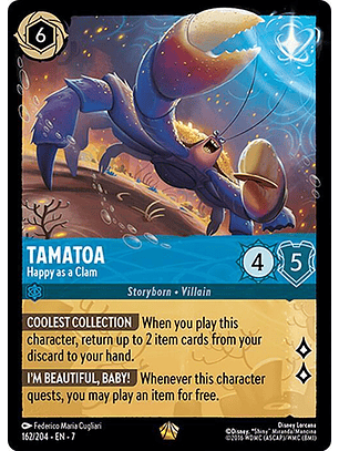 Tamatoa - Happy as a Clam - 162/204 - Legendary - 7 
