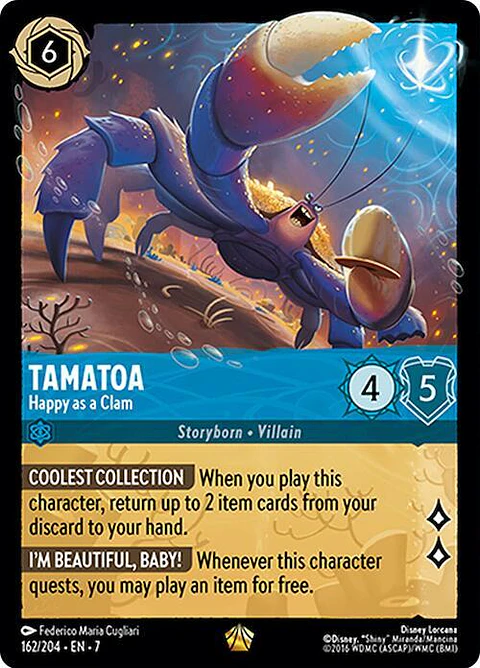Tamatoa - Happy as a Clam - 162/204 - Legendary - 7 