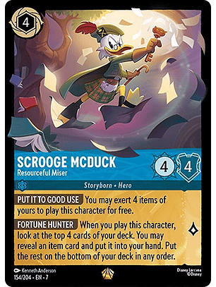 Scrooge McDuck - Resourceful Miser - 154/204 - Legendary - 7 