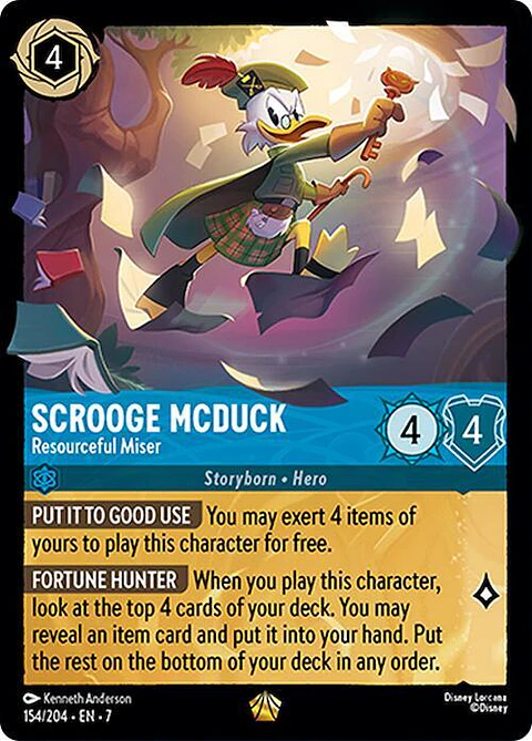 Scrooge McDuck - Resourceful Miser - 154/204 - Legendary - 7 