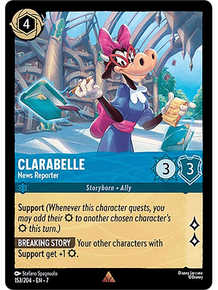 Clarabelle - News Reporter - 153/204 - Rare - 7 