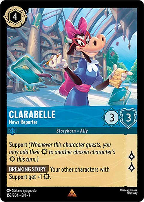 Clarabelle - News Reporter - 153/204 - Rare - 7 