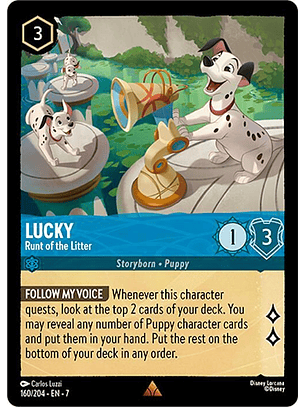 Lucky - Runt of the Litter - 160/204 - Rare - 7 