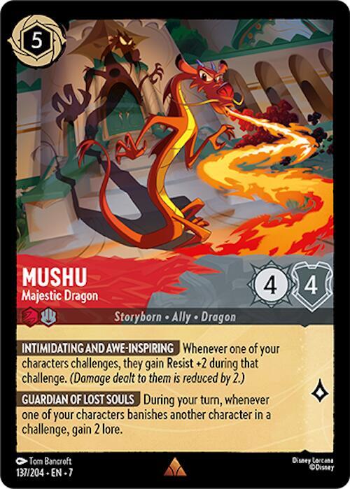 Mushu - Majestic Dragon - 137/204 - Rare - 7  1