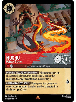 Mushu - Majestic Dragon - 137/204 - Rare - 7 