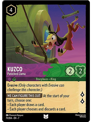 Kuzco - Panicked Llama - 71/204 - Uncommon - 7 
