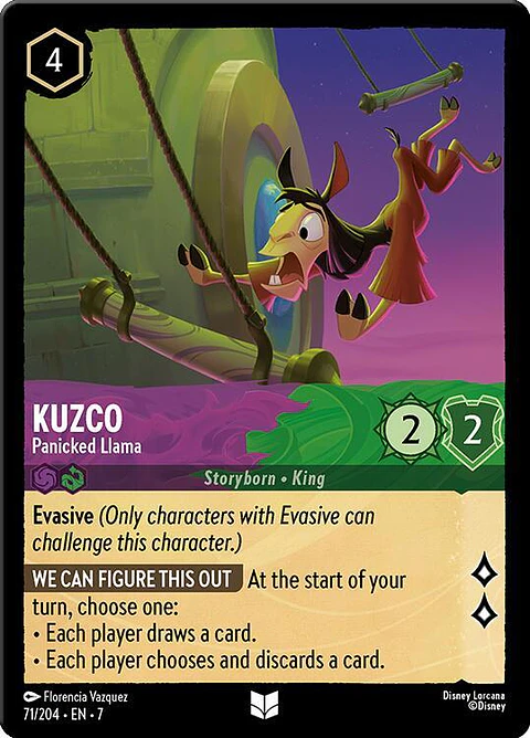 Kuzco - Panicked Llama - 71/204 - Uncommon - 7 