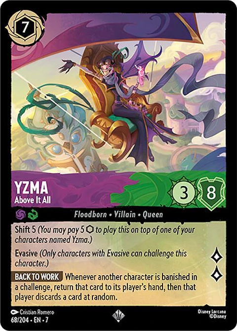 Yzma - Above It All - 68/204 - Super Rare - 7 