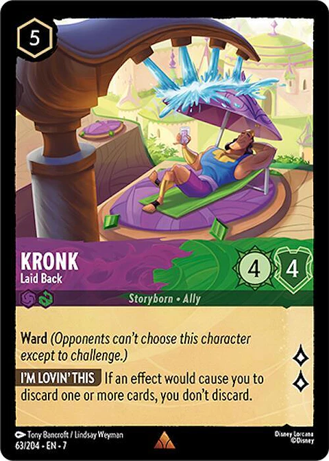 Kronk - Laid Back - 63/204 - Rare - 7 
