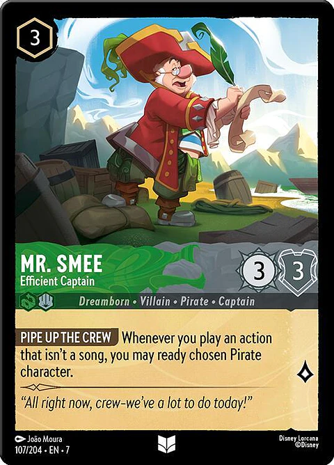 Mr. Smee - Efficient Captain - 107/204 - Uncommon - 7 