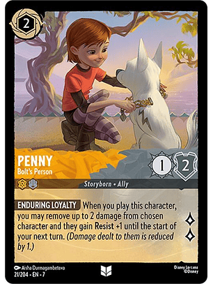 Penny - Bolt's Person - 21/204 - Uncommon - 7 