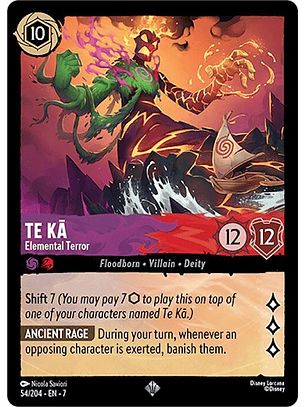 Te Ka - Elemental Terror - 54/204 - Super Rare - 7 