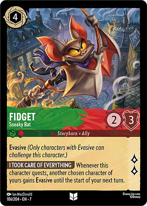 Fidget - Sneaky Bat - 106/204 - Uncommon - 7
