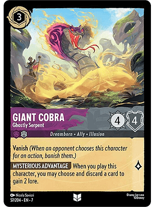 Giant Cobra - Ghostly Serpent - 57/204 - Uncommon - 7 