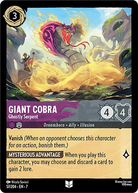 Giant Cobra - Ghostly Serpent - 57/204 - Uncommon - 7 