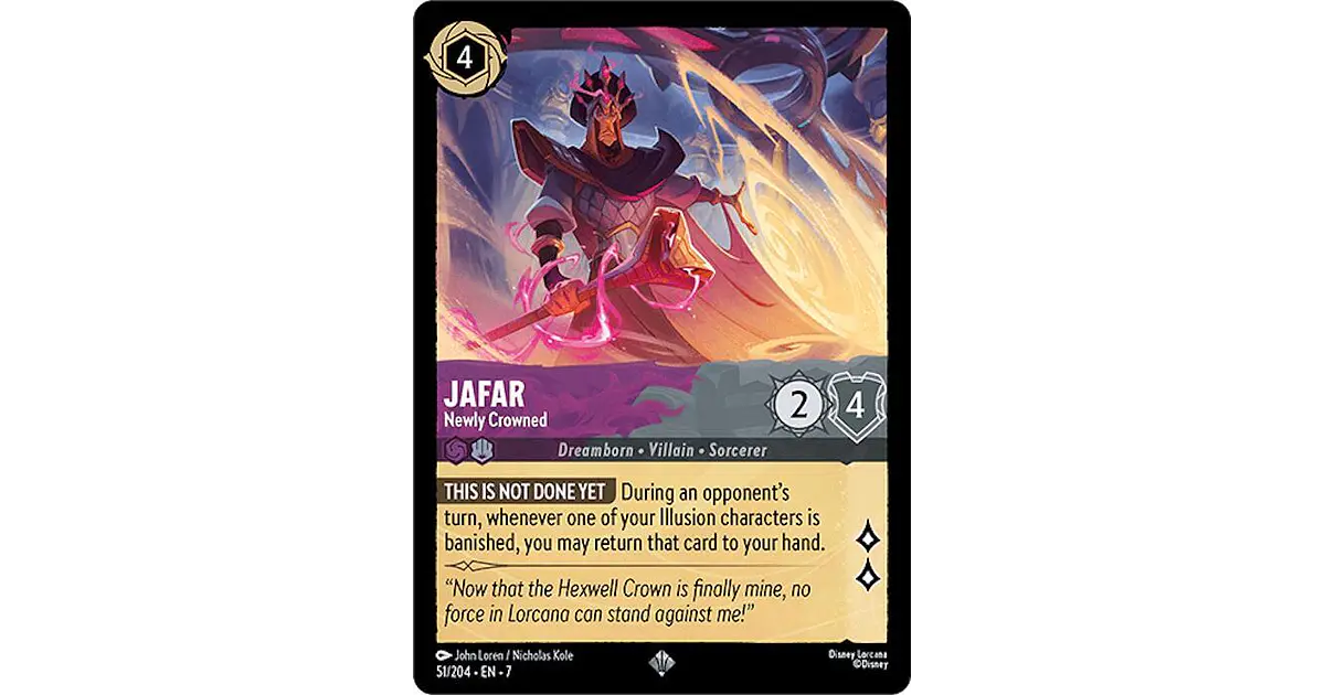 Jafar - Newly Crowned - 51/204 - Super Rare - 7