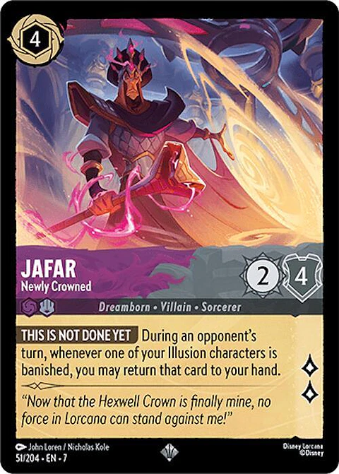 Jafar - Newly Crowned - 51/204 - Super Rare - 7 