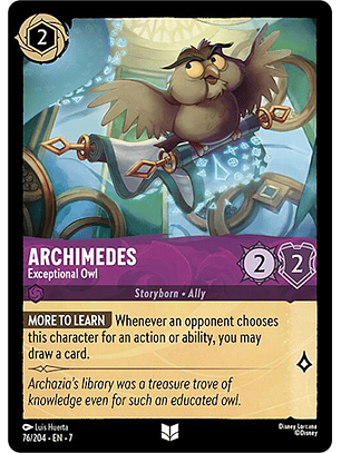 Archimedes - Exceptional Owl - 76/204 - Uncommon - 7 
