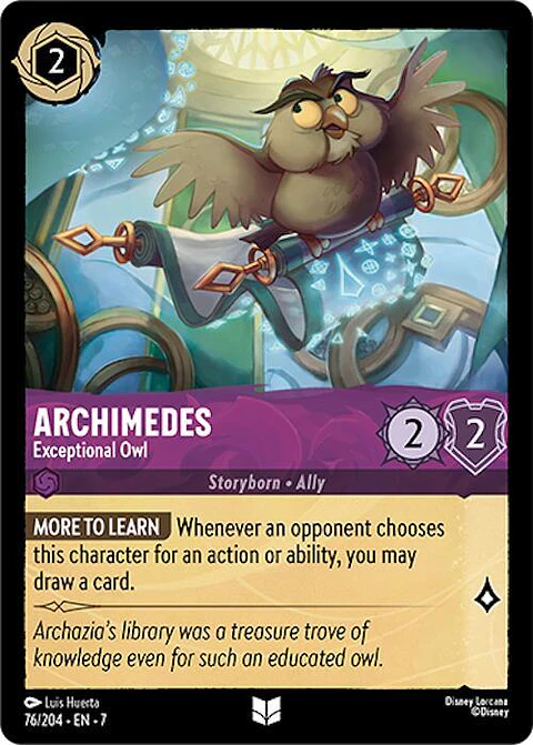 Archimedes - Exceptional Owl - 76/204 - Uncommon - 7 