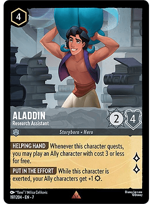 Aladdin - Research Assistant - 197/204 - Rare - 7 