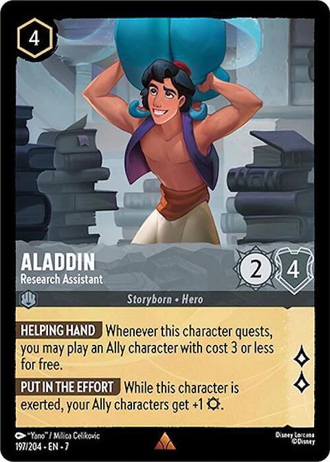 Aladdin - Research Assistant - 197/204 - Rare - 7 