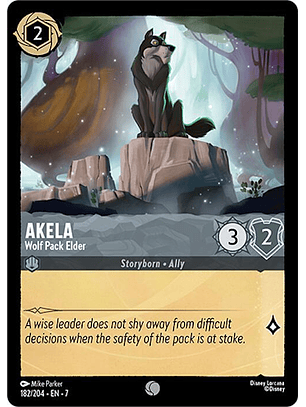 Akela - Wolf Pack Elder - 182/204 - Common - 7 