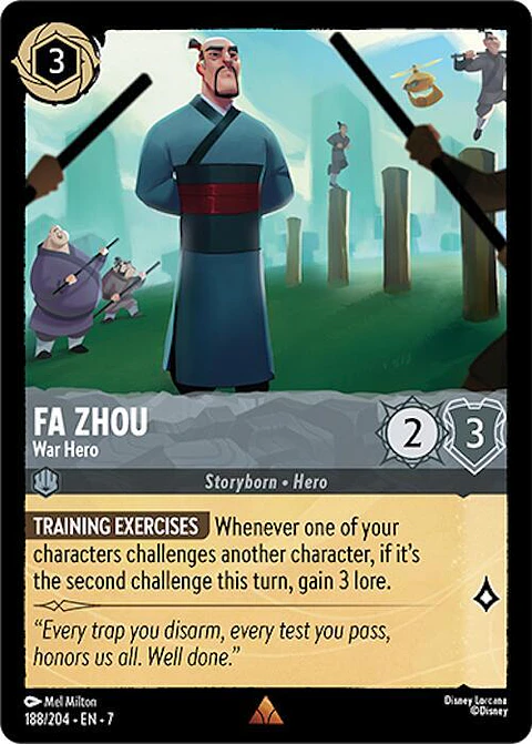 Fa Zhou - War Hero - 188/204 - Rare - 7 