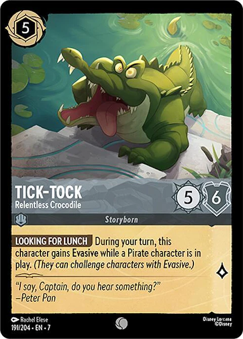 Tick-Tock - Relentless Crocodile - 191/204 - Common - 7 