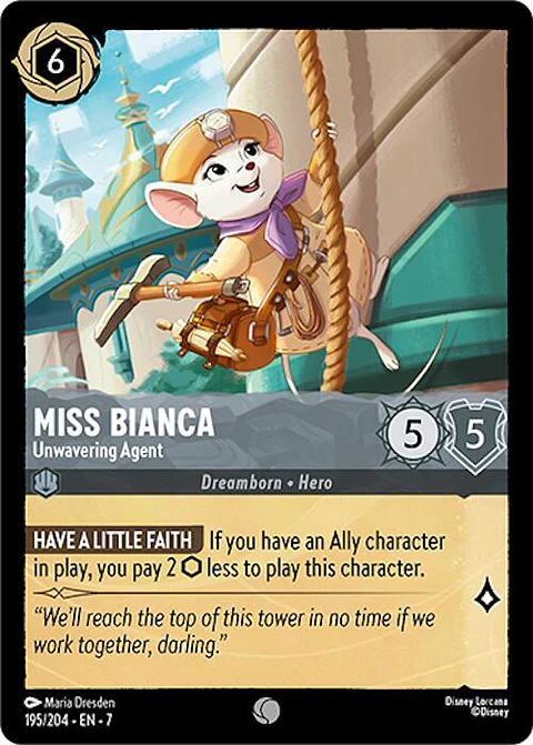 Miss Bianca - Unwavering Agent - 195/204 - Common - 7 