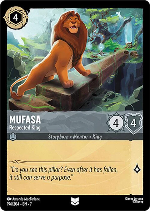 Mufasa - Respected King - 196/204 - Uncommon - 7