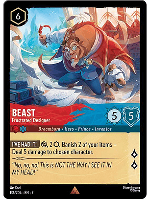 Beast - Frustrated Designer - 136/204 - Rare - 7 