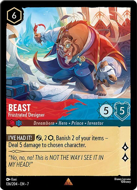 Beast - Frustrated Designer - 136/204 - Rare - 7 