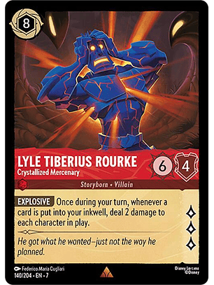 Lyle Tiberius Rourke - Crystallized Mercenary - 140/204 - Rare - 7 