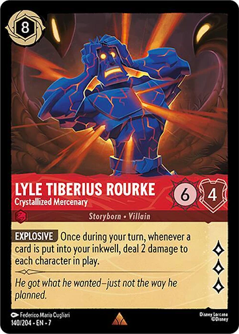 Lyle Tiberius Rourke - Crystallized Mercenary - 140/204 - Rare - 7 